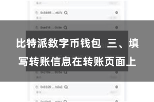 比特派数字币钱包  三、填写转账信息在转账页面上