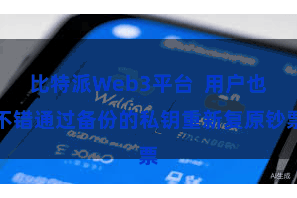 比特派Web3平台  用户也不错通过备份的私钥重新复原钞票